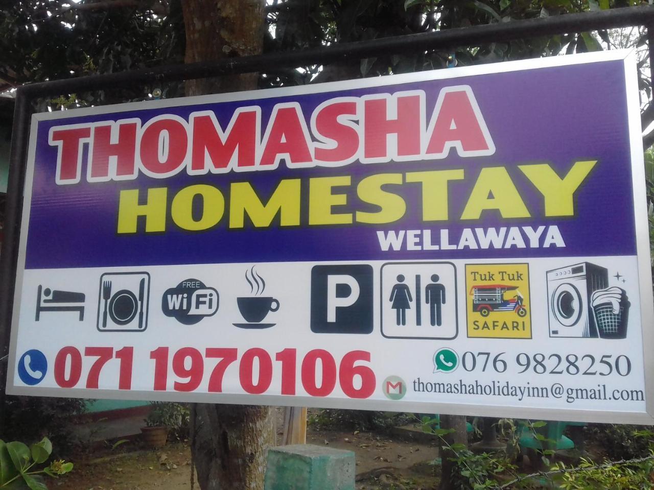 Thomasha Homestay & Adventure Tours Wellawaya Exterior foto